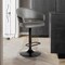 Armen Living Brody Adjustable Height Swivel Gray Faux Leather and Black Wood and Metal Base Bar Stool LCBOBABLGR - alternate 5